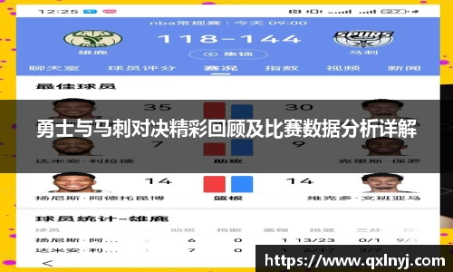 勇士与马刺对决精彩回顾及比赛数据分析详解